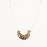 Crescent Jasper Moon Necklace