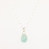 Amazonite Necklace on Paperclip Chain