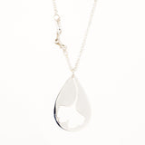 Sterling Ginko Cutout Necklace