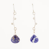 Sodalite and Sterling Silver Twig Earrings