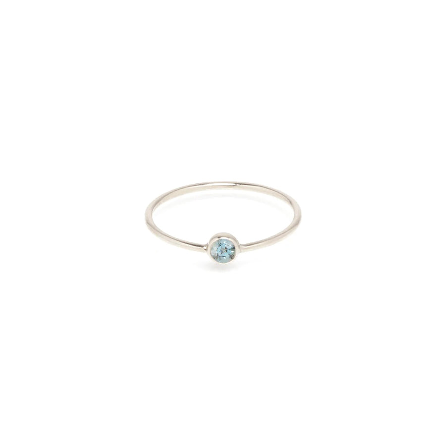 Single Aquamarine Ring | March Birthstone