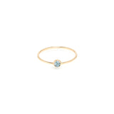 Single Aquamarine Ring | March Birthstone