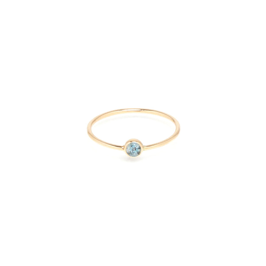 Single Aquamarine Ring | March Birthstone