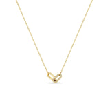Gold and Pave Diamond Double Link Necklace