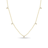 Stacked Prong Diamond Station Necklace