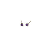 Small Amethyst Prong Studs