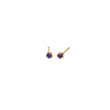 Small Amethyst Prong Studs