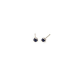 Small Blue Sapphire Prong Studs