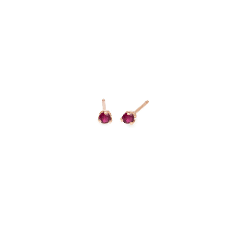Ruby Prong Stud Earrings