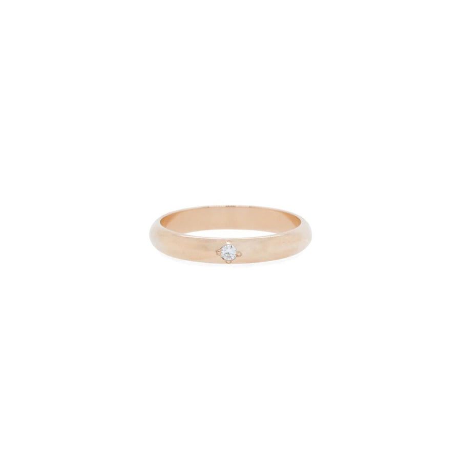 Half Round Ring with Star Set Diamond
