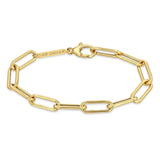 Large Gold Paperclip Chain Bracelet