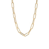 Large Gold Paperclip Chain Necklace