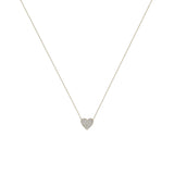 Midi Bitty Pave Diamond Heart Necklace