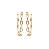 Medium Square Oval Chain Soft Hoops