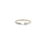 Prong & Pave Diamond Open Ring