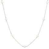 Floating White Pearls Necklace