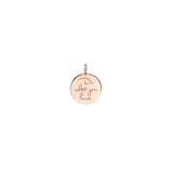 Single Small Mantra Medallion Disc Charm - "Do What You Love"