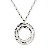 Hammered Double Circle Pendant