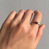 14k Gold 5x3mm East West Onyx Ring