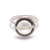 Wrapped 8mm Coin Pearl Ring