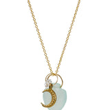 Aqua Chalcedony Luna Necklace