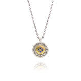 Blue Sapphire Four Star Harmony Pendant Necklace