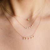 Tiny Bead Starburst Necklace