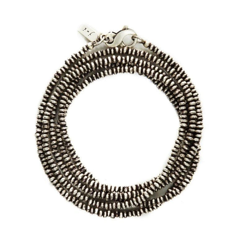 Oxidized Sterling Silver Bead Wrap