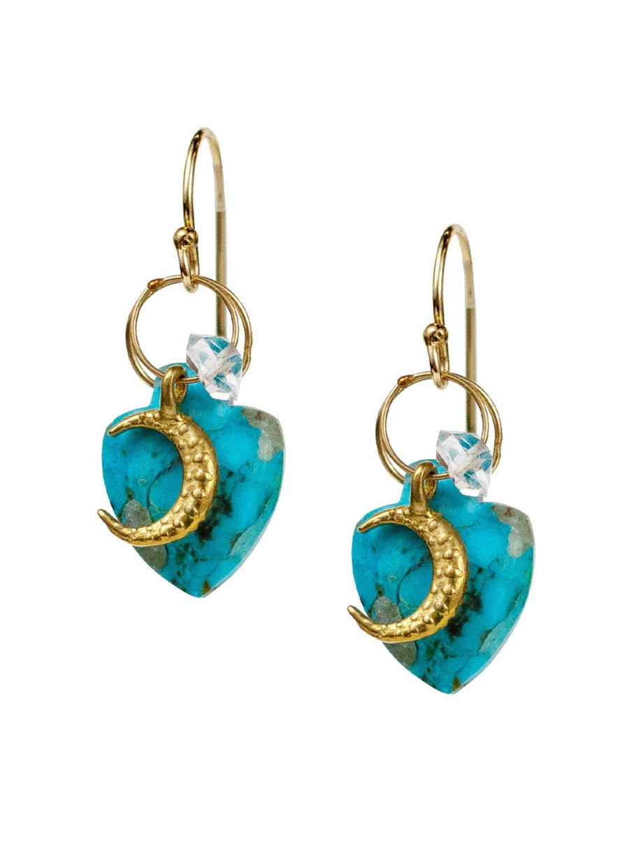 Turquoise Luna Earrings