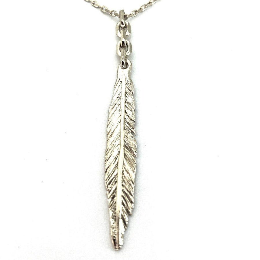 Carved Feather Necklace