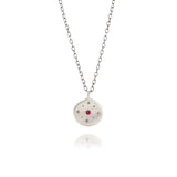 Ruby New Moon Pendant Necklace