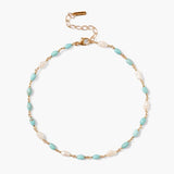 Turquoise Mix Bead Anklet