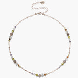 Blue Multi Stone Mix on Silver Chain