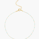 Turquoise and Gold Bead Anklet