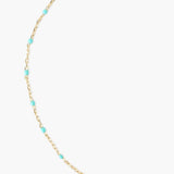Turquoise and Gold Bead Anklet