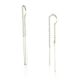 Threaded Pear Drop Earrings